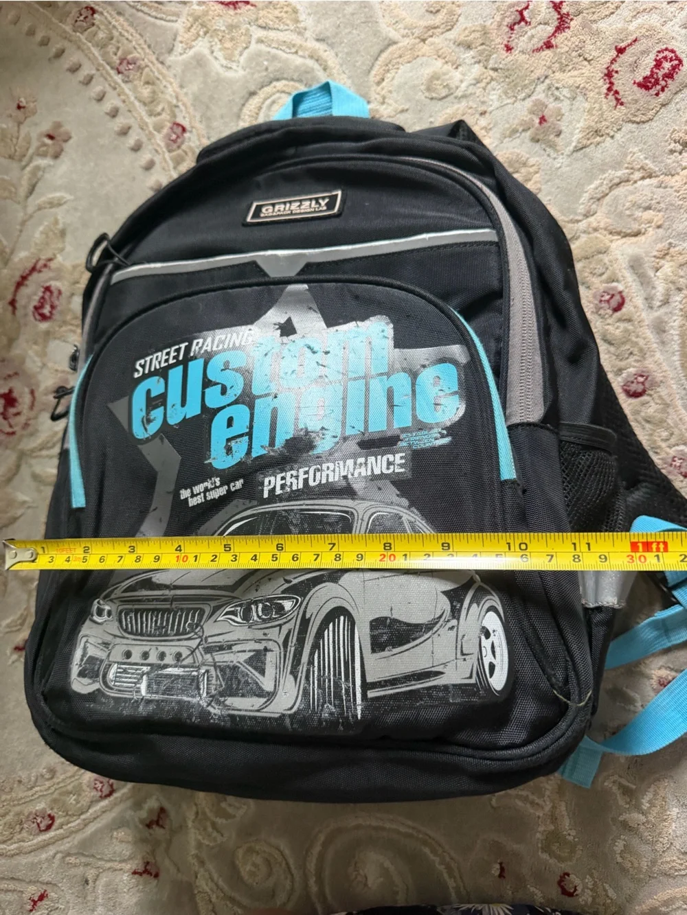Kid’s Black & Blue Custom Engine Backpack